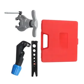 1944840 Menbager For 7 Dies Size 3/16-3/4 Inch Eccentric Flaring Tool Set And Tube Cutter Kit 45 Degree