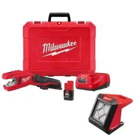 2471-21-2364-20 Milwaukee Home 12v Lithium-ion Cordless Copper Tubing Cutter Kit With 1000 Lumens