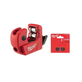 Milwaukee 313040776782 1/2 Inch Mini Copper Tubing Cutter With 2-pack Replacement Wheels