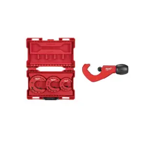 48-22-4263-48-22-4252 Milwaukee Close Quarters Tubing Cutters Set With 1-1/2 Inch Constant Swing Copper Case
