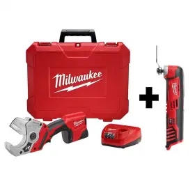 Milwaukee 711181069600 M12 12-volt Lithium-ion Cordless Pvc Shear Kit With Multi-tool