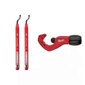 Milwaukee 744759028075 Pipe Deburring Reaming Pen Set With 1 Inch Constant Swing Copper Tubing Cutter