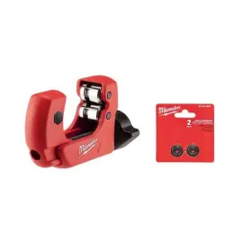Milwaukee 888234577068 1 Inch Mini Copper Tubing Cutter With 2-pack Replacement Wheels