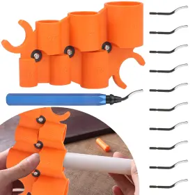 Nsioutlet 616361652996 12x 1/4 Inch -1 Pipe Depth Gauge Deburring Kit Plumbing Tool For Pex Copper Pvc Cpvc