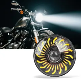 Offroad Gamers Rog5080 5-3/4 Inch 5.75 Whirlwind-style Led Headlight With Cut Line Low Beam And Drl Com