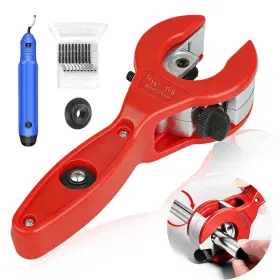Partsdomauction 616361651012 Ratcheting Tube Cutter Deburring Tool Set For Copper Pvc Pipe Hvac Plumbing Auto