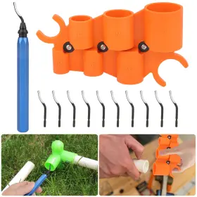 Partsdomauction 616361653009 12pcs Plumbing Depth Gauge And Pipe Deburring Tool Set For Pex Copper Pvc Cpvc