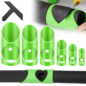 Partsdomauction 655887833311 6pcs Hvac Pipe Insulation Cutter Tool Kit 15-53mm Foam Rubber Pe Cutting Guide