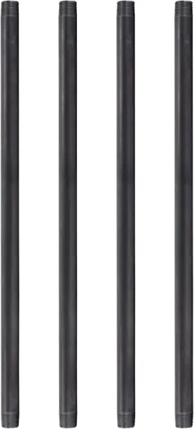 Pipe Decor 019442550035 3/4 Inch X 24 Black Steel Plumbing Pre Cut Gray