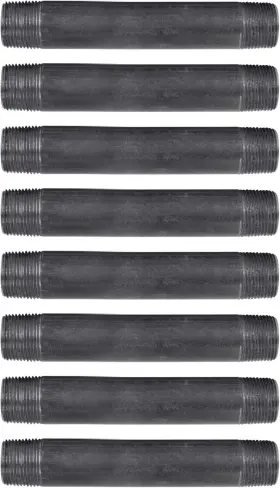 Pipe Decor 019442553234 3/4 Inch X 6 Black Steel Plumbing Pre Cut