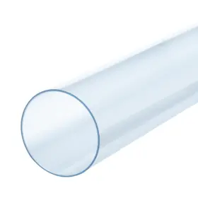 70176w Powertec Clear Pvc Pipe 2-1/2 Inch X 36 Long 1pk Rigid Plastic Tubing Round Tube