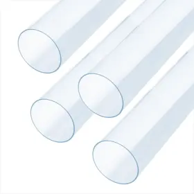 70272-p4 Powertec Clear Pvc Pipe 4 X 36 Long 4pk Rigid Plastic Tubing Round Tube With Dust