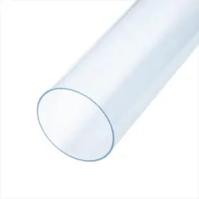 Powertec 843441112518 Clear Pvc Pipe 4 Inch X 36 Long 1pk Rigid Plastic Tubing Round Tube Comp