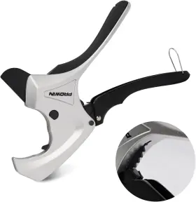 Prowin 705353802447 Ratcheting Pvc Pipe Cutter -2-1/2 Inch Capacity With Replacement Blade Heavy