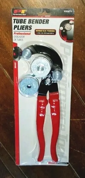 W80674 Pt Professional Tube Bender Pliers Size 3/16 Inch 1/4 5/16 And 3/8 Item #w80674