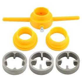 22361998 Ranjaner 6pcs Pvc Thread Maker Tool Kit Pipe Round Die Set Threader Plumbing Too