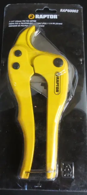 Rap60002 Raptor 1-1/4 Inch Pvc Pipe Cutter -
