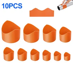 Redtagtown 690770242351 10 Pcs Precision Pipe Saddle Template Cutting Guide Kit Metal Pvc Pipes 3/4 Inch -8