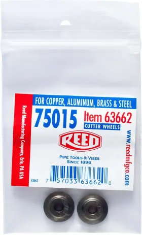 2pk-75015 Reed 757033636620 Tool Cutter Wheels For Tubing Cutters 2-pack