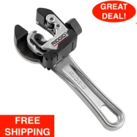 202056533 Ridgid Pipe Ratcheting Cutter 1/4 Inch -1-1/8 Close Quarters Quick Cutting Copper