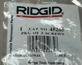 45265 Ridgid - Pack Of 3 Screws