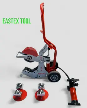 50767 Ridgid 258 2 1/2ftft-8ftft Power Pipe Cutter And Supports Refurbished