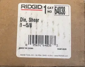Ridgid 64038 Strutslayr Die Shear Cutter 1-5/8 In Mpn Set