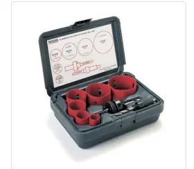 81490 Ridgid Plumber Hole Saw Kit For Tubing Pipe Installation Repair Plastic