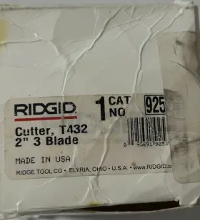 Ridgid T432 Pipe Cutter 3-blade For 2 In Size Mpn 925