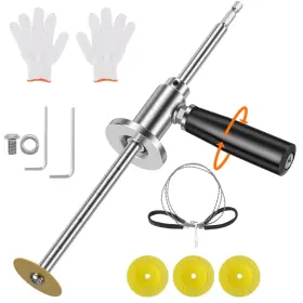 10001 Rvggher Inside Pipe Cutter For Pvc Tool With Handle And 3 Pcs Diamond Gri