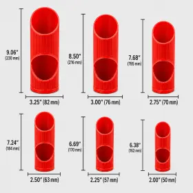 Sav Supply Sav-picg-6 6-piece Pipe Insulation Cutting Guide Set 2 Inch 2.25 2.5 2.75 3 3.25