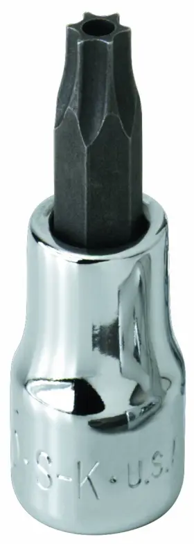 Sk 025141425277 Tools Usa 1/4 Inch Drive T27 Standard Chrome Tamper-proof Torx Bit Socket 4