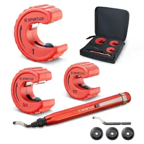 Tac5044 Spurtar 4pcs Pipe Cutter Tool Set 3pcs Copper Tubing 1/2 3/4 1 And 1pc