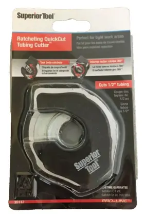 35112 Superior Tool 1/2 Inch Ratcheting Quickcut Tubing Cutter