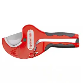 Superior Tool 711181642865 1-1/4 Inch Soft Grip Ratcheting Pipelok Pvc Cutter