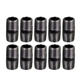 Oqcm1225-10 Supplygiant 1/2 X 2.5 Inch Black Steel Pipe 10-pack 2-1/2