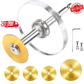 Swozzto 313112988983 Upgraded 1/4 Inch Hex Shank Pvc Pipe Inside Cutter 4 Pcs Titanium Coated Saw Blades