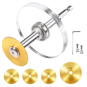 Swozzto 717994705209 Upgraded 1/4 Inch Hex Shank Pvc Pipe Inside Cutter 4 Pcs Titanium Coated Saw Blades