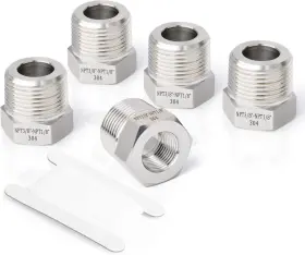 Fc-053s Taisher 2pcs Forging Of 304 Stainless 3/8 Inch Mnpt X 1/8 Fnpt Silver