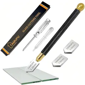 Tamufu 768484206225 Glass Cutters Tools 2-20mm 5pcs Glasschneider-set 5-piece Cutter Set