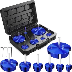 Reamer-blue-7p Toovem 7 Pcs Pvc Pipe Reamer Kit Fitting Saver Fit Into Standard 1/2 Inch