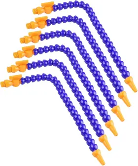 Toppros 764690160764 Pack Of 6 Round Plastic Flexible Water Oil Coolant Pipe Hose Blue Orange