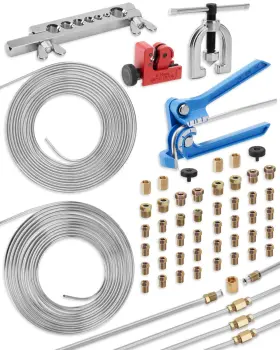 11033394 Turnirace 25 Ft 3/16in &1/4in -plated Brake Line Flaring Tool Kit Includes 3-in-1 Tube