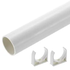 A25042800ux1152 Uxcell Pvc Rigid Tube 300mm Length Round Pipe X 36mm 40mm White