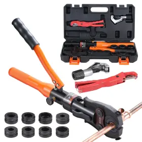 Vevor 197988574620 Copper Tube Fittings Crimping Tool With 8 Jaws Pipe Cutter 360 Rotatable