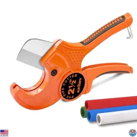 Jh202404 Visit The Kerry Store Heavy-duty Pvc Pipe Cutter Up To 2.5 Inch Ratcheting Tool For Pex And Plastic Tubing