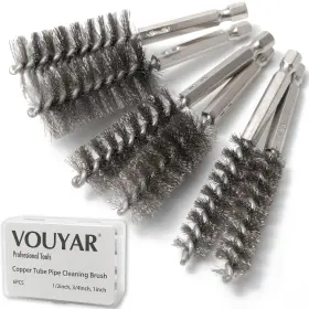 Kmngds001 Vouyar 6pcs Copper Tube Pipe Cleaner 1/2 Inch 3/4 1 Cleaning Brus
