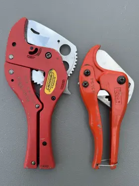 22-pcp2-2 Wisdom Pair Of 2 Heavy-duty Metal Ratcheting Pvc Pipe Cutters And L-42a