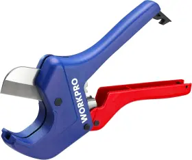 101018 Workpro Ratchet Pvc Pipe Cutter Tool Up To 2-1/2 Inch Pex Cutting 63mm