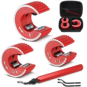 Xie-yaocom-2640 Yaocom Copper Tubing Cutter Set 3 Pcs Pipe Tool 1/2 In 3/4 And Xie-yaocom-2640 Yaocom Copper Tubing Cutter Set 3 Pcs Pipe Tool 1/2 In 3/4 And